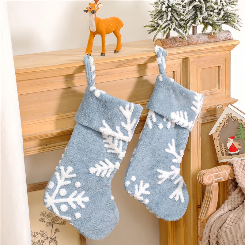 

Белые снежинки, конфеты, носки, подарочные пакеты, рождественские украшения, украшения для рождественской елки 2023, 1 шт.