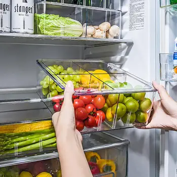 Rectangle Transparent Refrigerator Food Storage Box Multi Grids Plastic Kitchen Fruit Vegetable Storage Containers
Rectangle Transparent Refrigerator Food Storage Box Multi Grids Plastic Kitchen Fruit Vegetable Storage Containers
