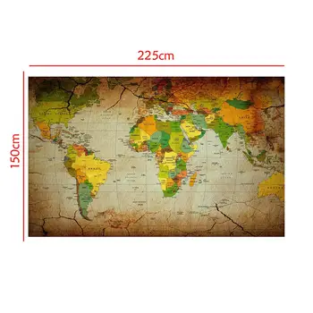 150x225cm Retro Style Non Woven World Map Kraft Style Ancient Map For Collection And Decoration
150x225cm Retro Style Non Woven World Map Kraft Style Ancient Map For Collection And Decoration