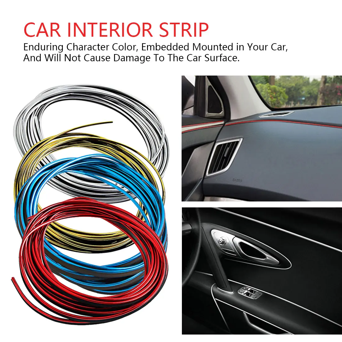 3D Chrome Strip 5 Meters Car Interior DIY Decoration Moulding Trim Strip line Sticker Insert Type Dashboard Decor
3D Chrome Strip 5 Meters Car Interior DIY Decoration Moulding Trim Strip line Sticker Insert Type Dashboard Decor