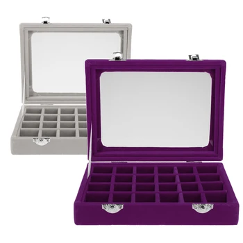2 Pcs Jewelry Necklace Ring Earrings Storage Display Box Case Organizer for Travel Home - Grey & Purple
2 Pcs Jewelry Necklace Ring Earrings Storage Display Box Case Organizer for Travel Home - Grey & Purple