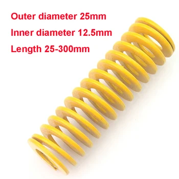 1PCS Yellow Long Light Load Stamping Compression Mould Die Spring Outer Diameter 25mm Inner Diameter 12.5mm Length 25-70mm
1PCS Yellow Long Light Load Stamping Compression Mould Die Spring Outer Diameter 25mm Inner Diameter 12.5mm Length 25-70mm