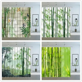 Green Bamboo Shower Curtains Spring Plant Scenery Bird Butterfly Green Leaf Geometric Pattern Bathroom Decor Cloth Curtain Set
Green Bamboo Shower Curtains Spring Plant Scenery Bird Butterfly Green Leaf Geometric Pattern Bathroom Decor Cloth Curtain Set