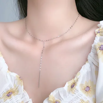 S925 Pure Tassels Strip Pendant Necklace Fashion Delicacy Short Choker Necklace N350 Ornament
S925 Pure Tassels Strip Pendant Necklace Fashion Delicacy Short Choker Necklace N350 Ornament