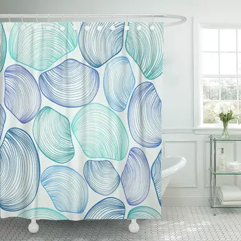 Colorful Pattern Abstract of Blue Green Seashells Marine Clam Bathroom Curtains Waterproof Polyester Fabric 72 x 78 inches Set
Colorful Pattern Abstract of Blue Green Seashells Marine Clam Bathroom Curtains Waterproof Polyester Fabric 72 x 78 inches Set