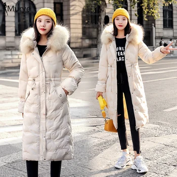 New Korean winter jacket female parka real fur thick long coat hooded wrap pocket padded coat snow wear plus size women clothing
New Korean winter jacket female parka real fur thick long coat hooded wrap pocket padded coat snow wear plus size women clothing