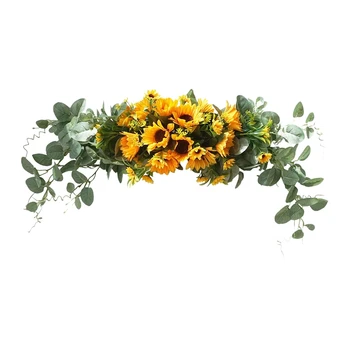 Promotion! Floral Swag Artificial Flowers Sunflower Eucalyptus Wreath Handmade Garland for Home Wedding Party Door Decoration
Promotion! Floral Swag Artificial Flowers Sunflower Eucalyptus Wreath Handmade Garland for Home Wedding Party Door Decoration