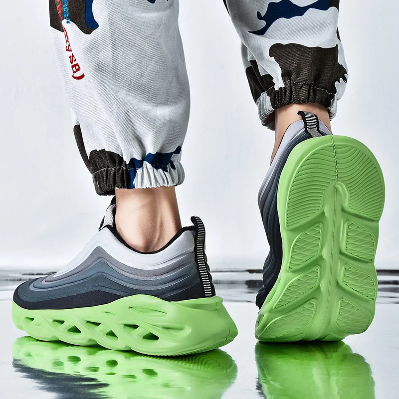 Воздухопроницаемая обувь для бега с лезвием мужские кроссовки брендовые