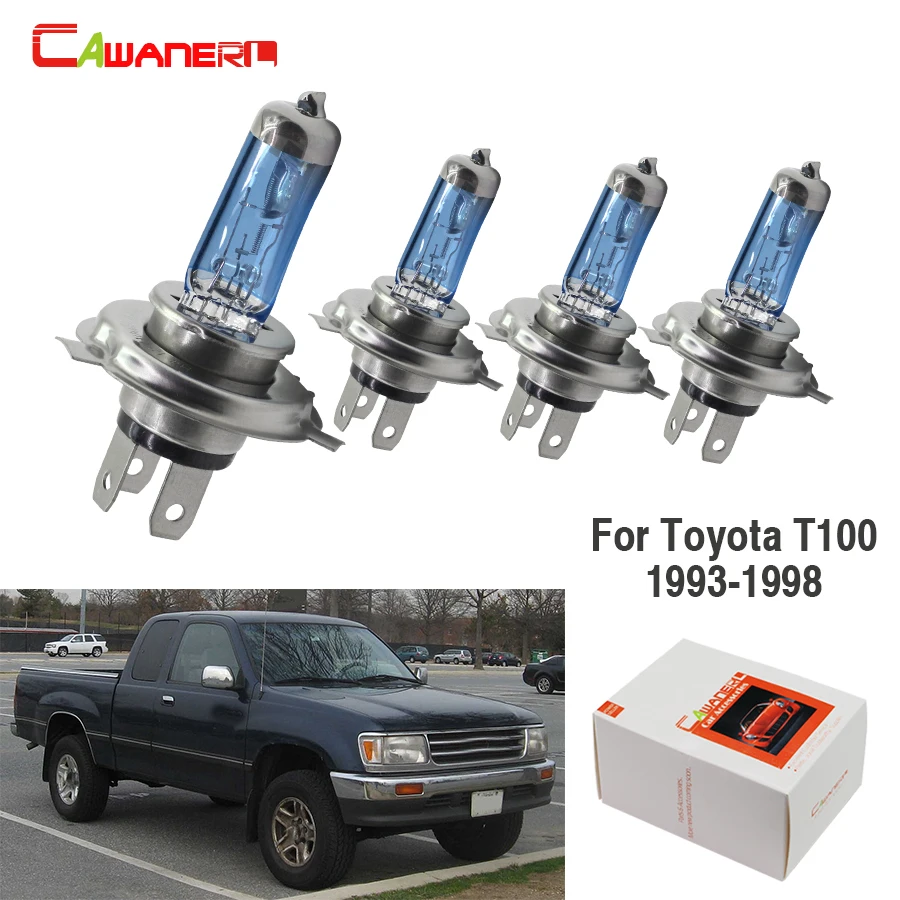 Cawaner для Toyota T100 2-двери 1993-1998 100W H4 авто галогенная лампа 4300K 12V Высокая Мощность автомобилей головной светильник Hi/короче спереди и длиннее сзади) Луч 4 предмета в комплекте
Cawaner для Toyota T100 2-двери 1993-1998 100W H4 авто галогенная лампа 4300K 12V Высокая Мощность автомобилей головной светильник Hi/короче спереди и длиннее сзади) Луч 4 предмета в комплекте