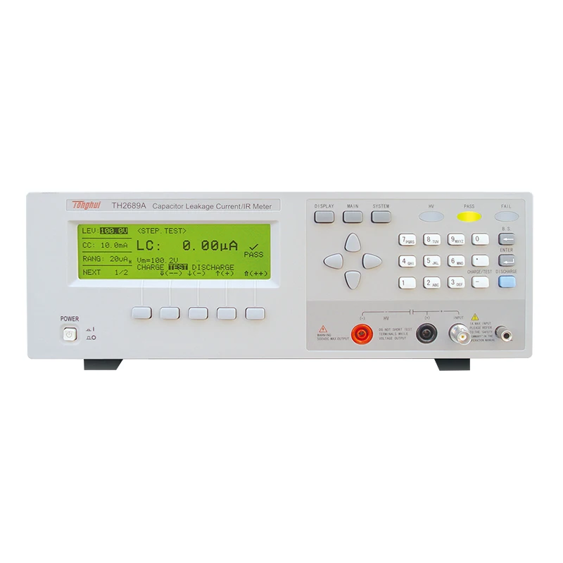 TH2689A 500V Capacitor Leakage Current IR Meter LC: 0-20.00mA; IR: 0.01kohm-99.99G ohm, Max Charging Current 500mA
TH2689A 500V Capacitor Leakage Current IR Meter LC: 0-20.00mA; IR: 0.01kohm-99.99G ohm, Max Charging Current 500mA