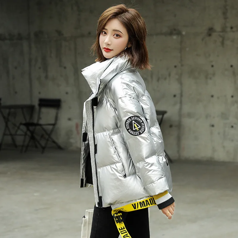 Lingwave Winter Stand-up collar Glossy down cotton short jacket thick letter ribbon warm bread clothing Casual women's jacket
Lingwave Winter Stand-up collar Glossy down cotton short jacket thick letter ribbon warm bread clothing Casual women's jacket