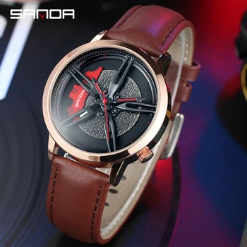 SANDA New Business Men Wristwatch Racing wheel Dial Life Waterproof Durable Quartz Leather Watches Relogio Masculino
SANDA New Business Men Wristwatch Racing wheel Dial Life Waterproof Durable Quartz Leather Watches Relogio Masculino