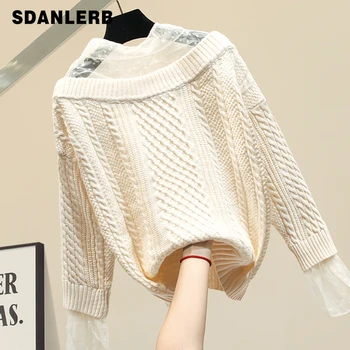 Lace Sweater Women Winter Knit Top Women's Long-Sleeve Thick Tweed Sweater Women's Loose-Fit Outer Wear Pullover Femme
Lace Sweater Women Winter Knit Top Women's Long-Sleeve Thick Tweed Sweater Women's Loose-Fit Outer Wear Pullover Femme