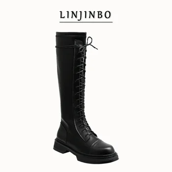 Cross Straps High Boots Women Black Flat Platform Knee Boots Female British Style Stretch Boots Women Big Size Women Shoes 2020
Cross Straps High Boots Women Black Flat Platform Knee Boots Female British Style Stretch Boots Women Big Size Women Shoes 2020