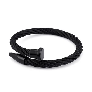 Titanium Steel Nail Bangle Europe Fashion Adjustable Bracelet Street Men Women Black Silver Gold Color Jewelry
Titanium Steel Nail Bangle Europe Fashion Adjustable Bracelet Street Men Women Black Silver Gold Color Jewelry