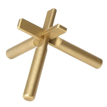 3Pcs Brass Decompression Lock Educational Luban Lock Brain Teaser Puzzle Toy Educational Brain Training Toy - Triangular Lock
3Pcs Brass Decompression Lock Educational Luban Lock Brain Teaser Puzzle Toy Educational Brain Training Toy - Triangular Lock