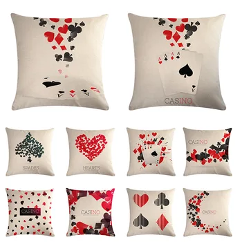 Poker Pattern Printing Throw Pillow Case Cotton Linen Cushion Cover Decorative Pillowcase Sofa Car Cushion Cover Home Decor 
Poker Pattern Printing Throw Pillow Case Cotton Linen Cushion Cover Decorative Pillowcase Sofa Car Cushion Cover Home Decor