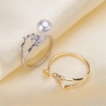Delicate Pearl Rings Settings S925 Sterling Silver Rings Mount Women DIY Handmade Craft Rings Jewelry Accessory
Delicate Pearl Rings Settings S925 Sterling Silver Rings Mount Women DIY Handmade Craft Rings Jewelry Accessory
