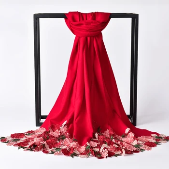 100% Wool Shawls Embroidery Women Autumn Winter Solid Warm Fine Wool Wraps Pashmina Soft Sheep Wool Scarf For Wedding 190x65cm
100% Wool Shawls Embroidery Women Autumn Winter Solid Warm Fine Wool Wraps Pashmina Soft Sheep Wool Scarf For Wedding 190x65cm