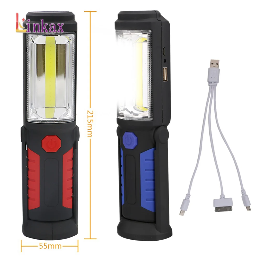 COB LED Flashlight USB Rechargeable COB light strip +1LED Torch Work Hand Lamp lantern Magnetic Waterproof Emergency LED Light
COB LED Flashlight USB Rechargeable COB light strip +1LED Torch Work Hand Lamp lantern Magnetic Waterproof Emergency LED Light
