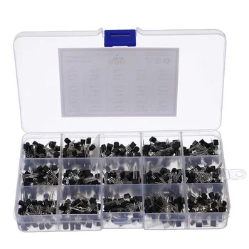 600Pcs 15 Types Silicon In-line NPN / PNP TO-92 Transistor Assortment Kit Pack Electronic Components & Supplies Active Component
600Pcs 15 Types Silicon In-line NPN / PNP TO-92 Transistor Assortment Kit Pack Electronic Components & Supplies Active Component