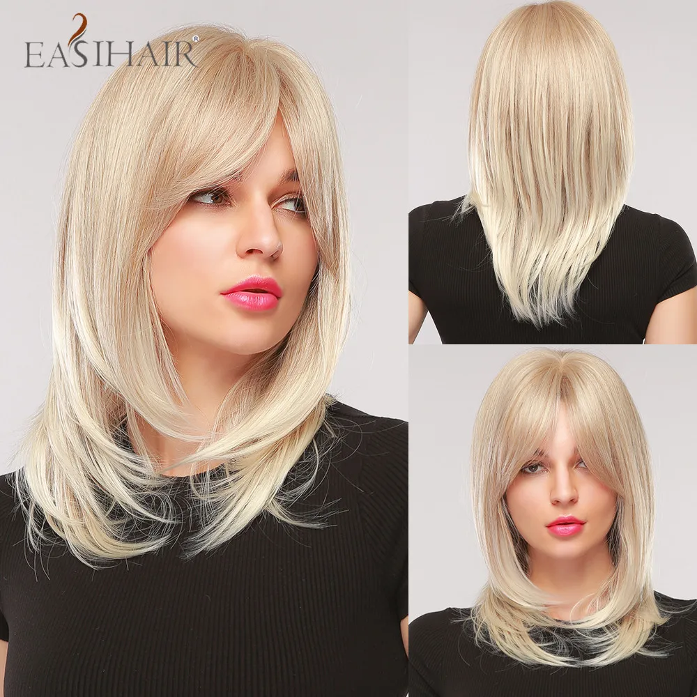 EASIHAIR Light Blonde Brown Medium Long Straight Synthetic Wigs With Bangs Heat Resistant Cosplay Natural Hair Wigs for Women
EASIHAIR Light Blonde Brown Medium Long Straight Synthetic Wigs With Bangs Heat Resistant Cosplay Natural Hair Wigs for Women