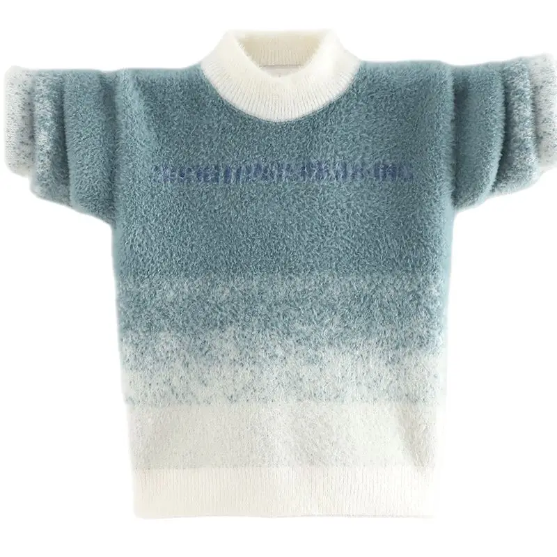 

Kids Boys Sweater 2021 Autumn Winter Mink Fleece Children Clothing Cardigan Fashion Warm Pullover 3-10 Years Outerwear Sweater
