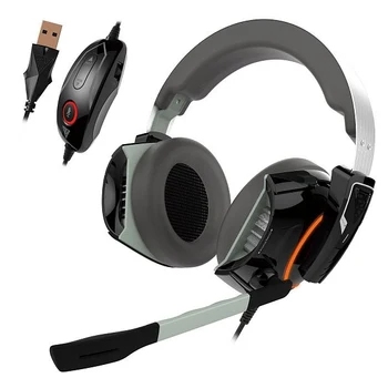 Headset Gamdias Hephaestus P1 wired, sound 7.1, 20-20000 Hz, 32 Ohms, 119 dB, USB, -58 dB, RGB backlight, vibration, color: gray / black
Headset Gamdias Hephaestus P1 wired, sound 7.1, 20-20000 Hz, 32 Ohms, 119 dB, USB, -58 dB, RGB backlight, vibration, color: gray / black