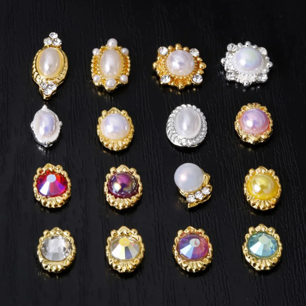 10pcs/Set Crown Nail Glitter Diamond Pearls Decorations Metal 16-Shaped Nail Art Rhinestones Gems Decals Manicure DIY Pearl Tips
10pcs/Set Crown Nail Glitter Diamond Pearls Decorations Metal 16-Shaped Nail Art Rhinestones Gems Decals Manicure DIY Pearl Tips