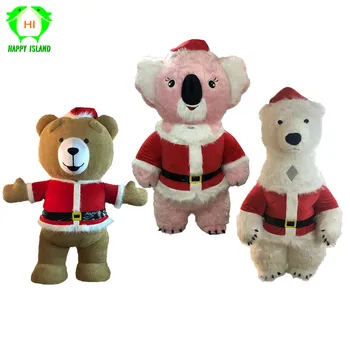 

Big Christmas mascot costumes Teddy Polar Bear Koala Halloween Cosplay Inflatable costume for Advertising 2M/2.6M/3M Tall Adult