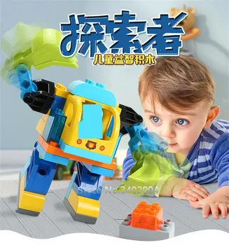 36Pcs Large Particle Robot Creator Toy DIY Bricks Brinquedos Duplo Building Blocks Sets Brinquedos Educational Toys for Children
36Pcs Large Particle Robot Creator Toy DIY Bricks Brinquedos Duplo Building Blocks Sets Brinquedos Educational Toys for Children