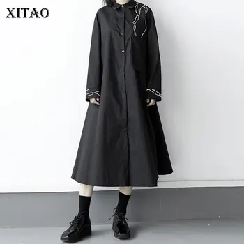 XITAO Loose Full Sleeve Single Breasted Dress Pleated Turn Down Collar Dress 2020 Spring New Niche Hong Kong Women Dress DMY3644
XITAO Loose Full Sleeve Single Breasted Dress Pleated Turn Down Collar Dress 2020 Spring New Niche Hong Kong Women Dress DMY3644