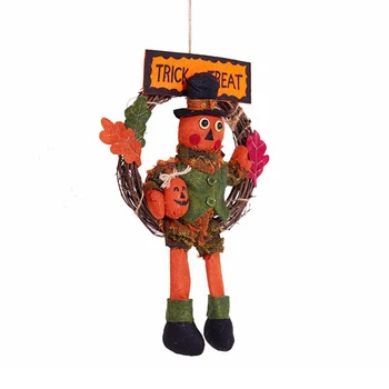 Halloween Cartoon Type Hanging Owl Scarecrow Bird Shape Door Hanger Rattan Wreath Pendant for Halloween Door Hanging Decoration
Halloween Cartoon Type Hanging Owl Scarecrow Bird Shape Door Hanger Rattan Wreath Pendant for Halloween Door Hanging Decoration