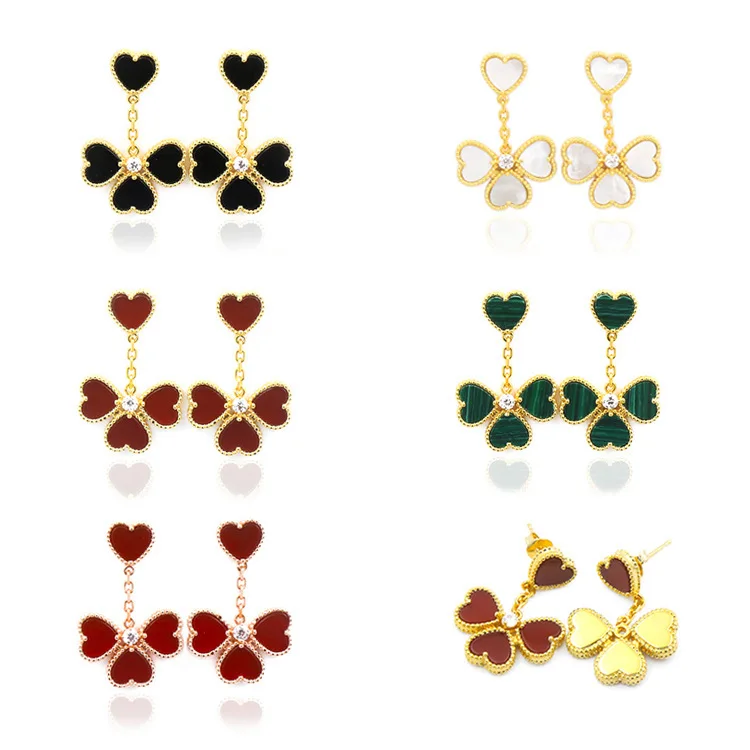 Hot Brand Heart Flower Fashion Jewelry For Women Flower Colorful Stone Heart Wedding Jewelry Earrings
Hot Brand Heart Flower Fashion Jewelry For Women Flower Colorful Stone Heart Wedding Jewelry Earrings