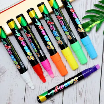 8 Colors Highlighter Fluorescent Liquid Chalk Marker Neon Pen For LED Writing Board Blackboard Glass Painting Graffiti Office
8 Colors Highlighter Fluorescent Liquid Chalk Marker Neon Pen For LED Writing Board Blackboard Glass Painting Graffiti Office