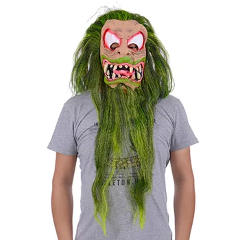 Horror Big Mouth with Green Hair Latex Mask Scary Halloween Costume Full Head High Quality Party Trick Special Cosplay
Horror Big Mouth with Green Hair Latex Mask Scary Halloween Costume Full Head High Quality Party Trick Special Cosplay