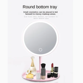 LED Professional Lighted Mirror With Light For Makeup Three Color Light Touch Screen Table Make-up Led Mirror USB Plug Portable
LED Professional Lighted Mirror With Light For Makeup Three Color Light Touch Screen Table Make-up Led Mirror USB Plug Portable