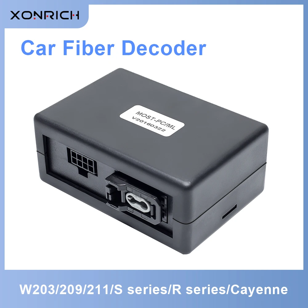 

Xonrich Car Stereo Radio Optical Fiber Decoder Most Box For Porsche Cayenne BENZ GL ML W211 W209 B200 W203