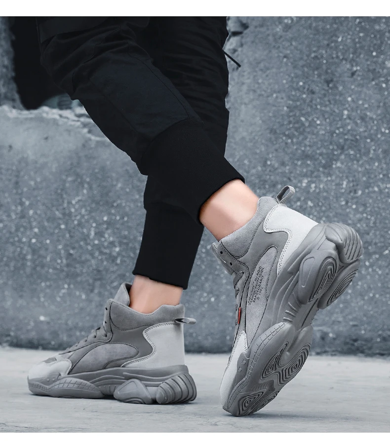 Winter Mens Boots High Top Fashion Clunky Sneakers for Men Snow Boots Warm Winter Shoes Men Fur Warm Ankle Boots Footwear Male