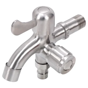 Stainless Steel Faucet 304 Multi-Function Washing Machine Faucet Mop Pool Faucet Double Out Faucet
Stainless Steel Faucet 304 Multi-Function Washing Machine Faucet Mop Pool Faucet Double Out Faucet