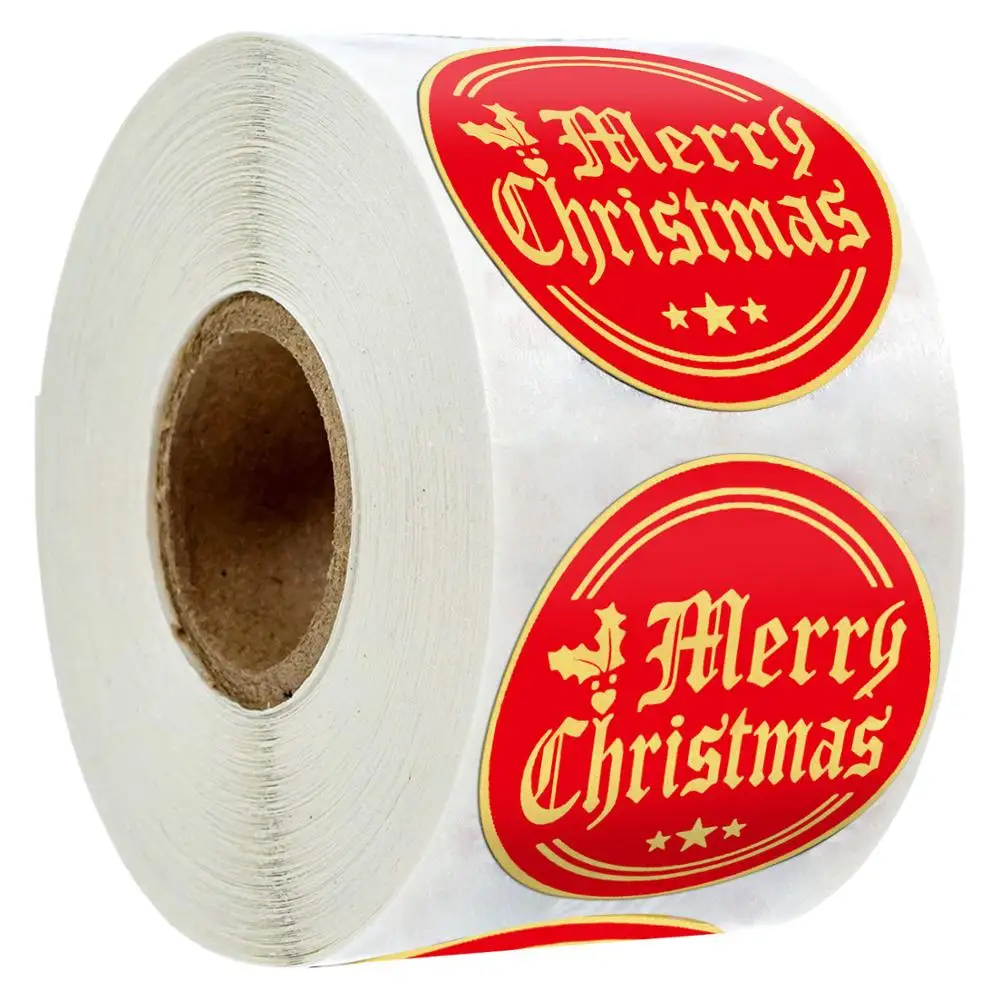 500pcs Round Merry Christmas Stickers Seals Labels 1" Large Gold Foil Stamping on Red for Cards Gift Envelopes Boxes
500pcs Round Merry Christmas Stickers Seals Labels 1" Large Gold Foil Stamping on Red for Cards Gift Envelopes Boxes