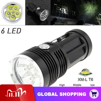 Waterproof 6x XM-L XML T6 LEDs 3 Modes 1800 Lumens Outdoor LED Flash Lamp Flashlight
Waterproof 6x XM-L XML T6 LEDs 3 Modes 1800 Lumens Outdoor LED Flash Lamp Flashlight