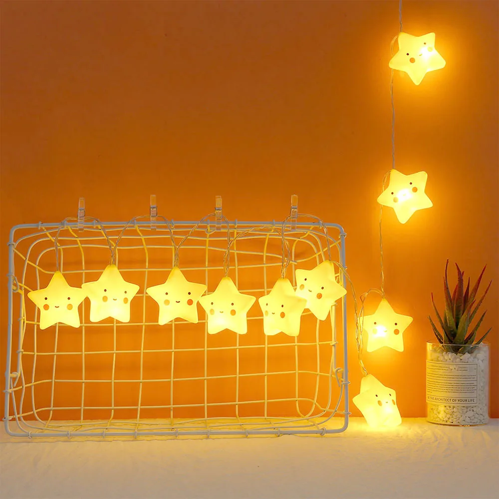 Cute LED String Fairy Light Outdoor Garden Fence Patio Christmas Garland Lights Wedding Star String Christmas Decor Lighting
Cute LED String Fairy Light Outdoor Garden Fence Patio Christmas Garland Lights Wedding Star String Christmas Decor Lighting