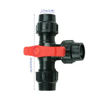 PE three-way quick connect valve plastic valve inner diameter 20/25/32mm C6UC
