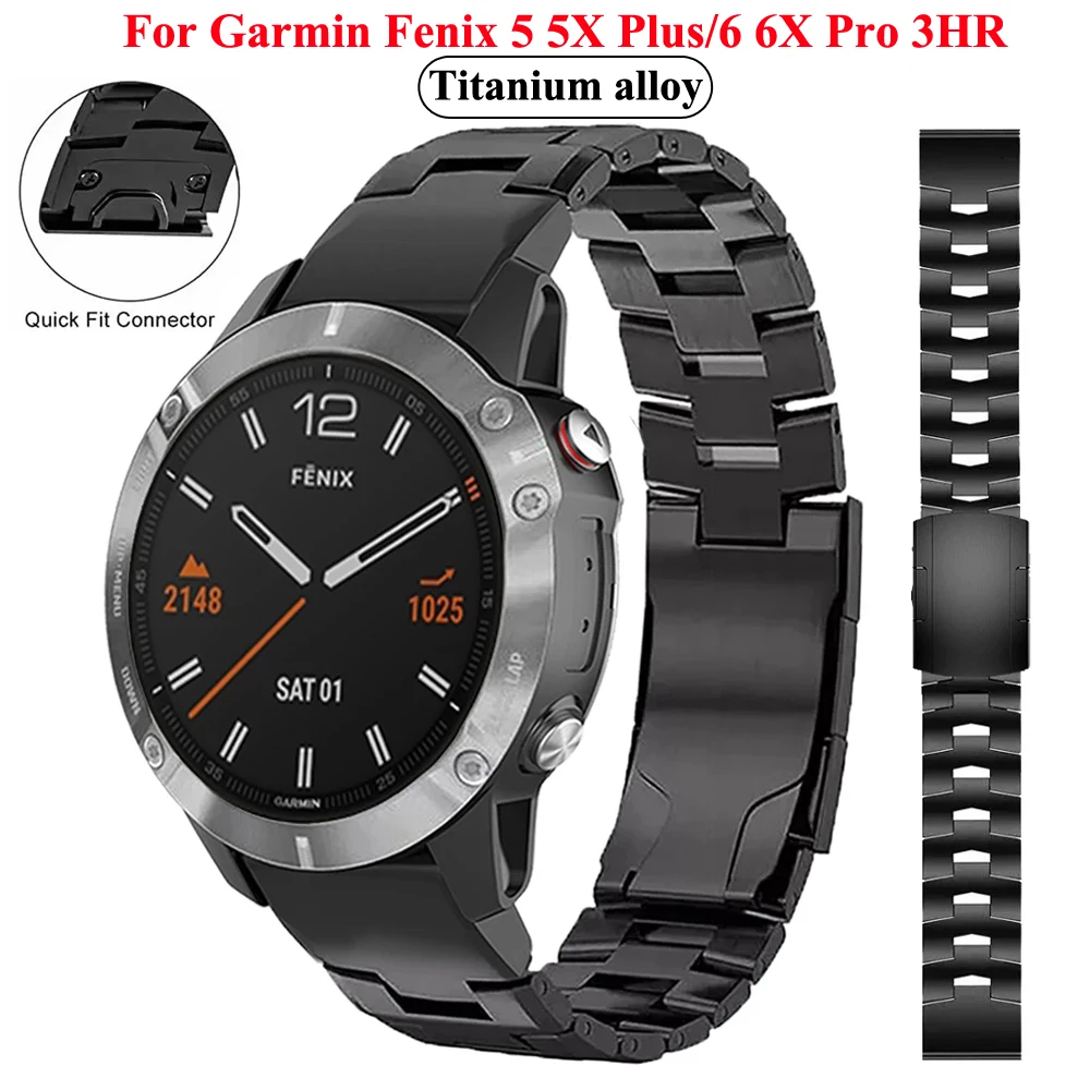 

22 26mm Fenix 6X Titanium Alloy Watchband QuickFit Wrist Straps For Garmin Fenix 6 5 5X Plus/6 6X Pro 3 3HR/forerunner 935 945