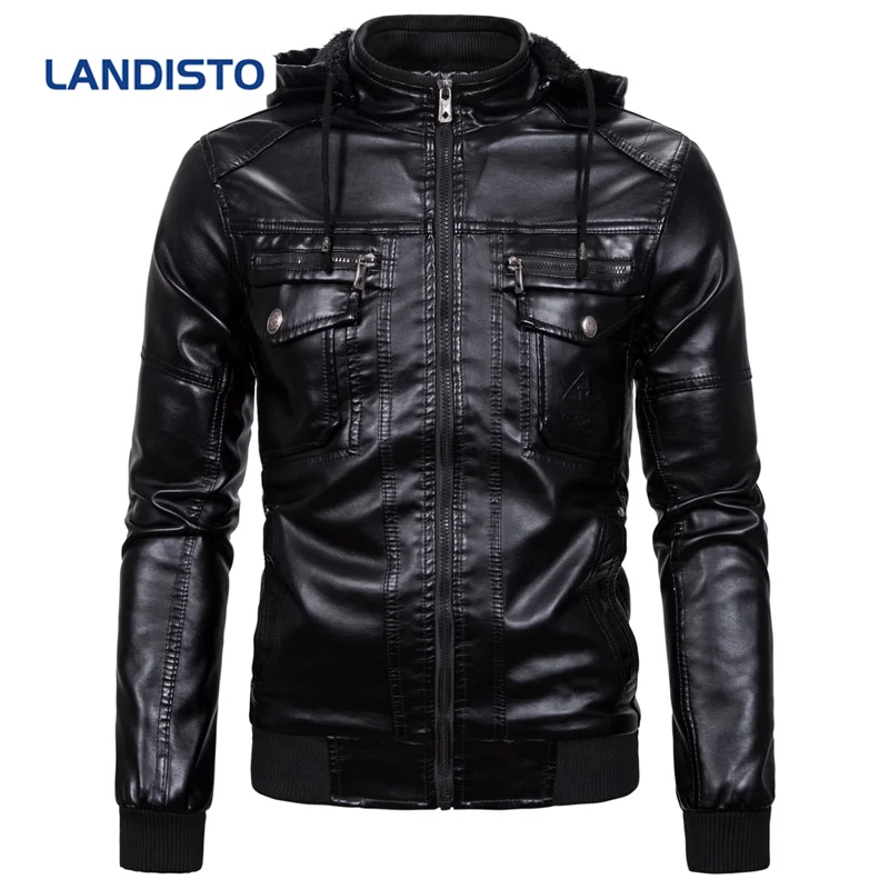 LANDISTO winter thick Flocking men clothing warm men jacket leather hooded jacket men Imitation sheep skin mens leather jacket
LANDISTO winter thick Flocking men clothing warm men jacket leather hooded jacket men Imitation sheep skin mens leather jacket