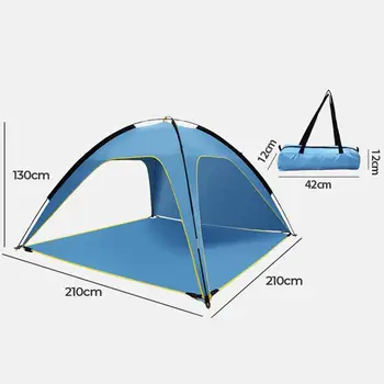 Beach Tent Polyester Silver-Coated Sunscreen Rainproof Outdoor Automatic Instant up Portable 3Sided Ventilated Spacious Tent
Beach Tent Polyester Silver-Coated Sunscreen Rainproof Outdoor Automatic Instant up Portable 3Sided Ventilated Spacious Tent
