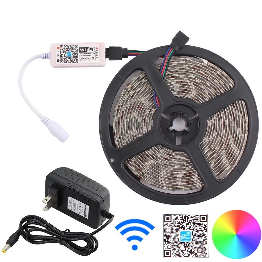 LED Strip RGB 5 meter set LED Strip Home Decoration Neon Light Mini Wifi RGB LED Controller DC 12V Power Adapter for ketchen
LED Strip RGB 5 meter set LED Strip Home Decoration Neon Light Mini Wifi RGB LED Controller DC 12V Power Adapter for ketchen