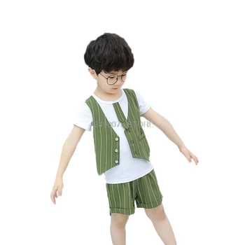 Flower Boys Wedding Suit School Kids Formal FakeVest Shirt Short 2Pcs Clothing Set Children Performance Party Dress Costume
Flower Boys Wedding Suit School Kids Formal FakeVest Shirt Short 2Pcs Clothing Set Children Performance Party Dress Costume
