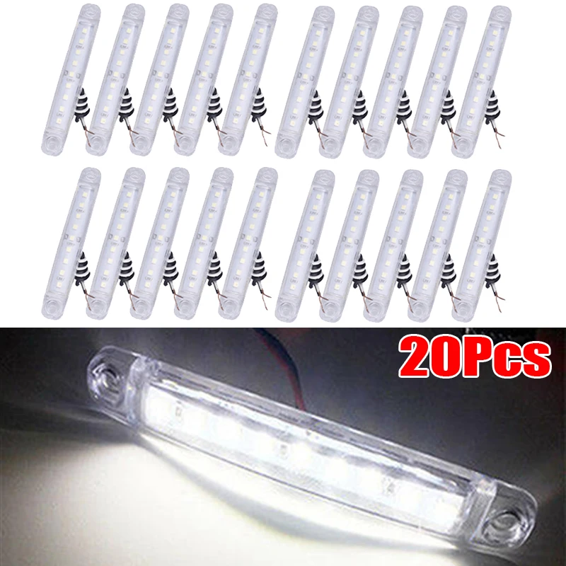 Turn signal Side Lights DC 24V 100x15mm Indicator Car Bus Replacement 20pcs Set 9LED White
Turn signal Side Lights DC 24V 100x15mm Indicator Car Bus Replacement 20pcs Set 9LED White